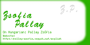 zsofia pallay business card