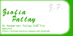 zsofia pallay business card